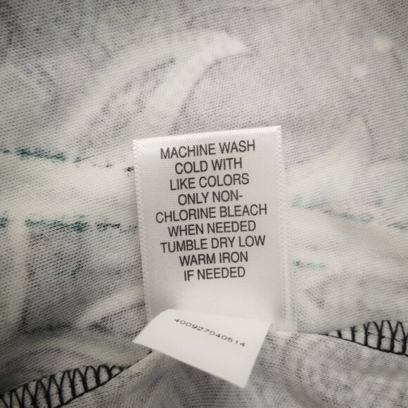 NWT Croft & Barrow Ladies Size Medium Black w/ Flowers Crew Neck T-shirt - Picture 8 of 11